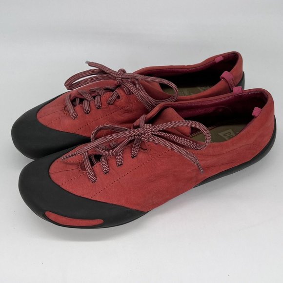 Camper Alicante Peu Senda Leather Sneakers Shoes Minimalist Red EU 36 US 6 UK 4 - Picture 3 of 11